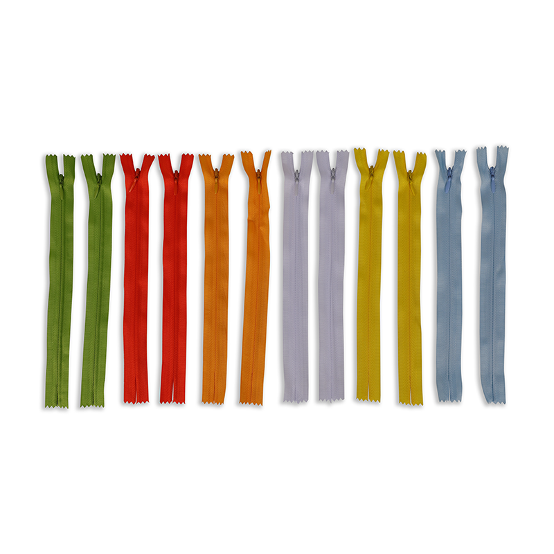 # 3 colourfu hidden selvedge nylon coil zipper tape